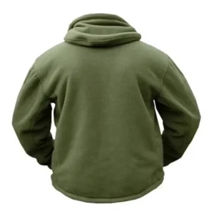 Winter Fleece Jacket Men’s Military Tactical Jacket Solid Warm Fleece Coats with Hat Outdoor Sports Combat Hiking Polar Jacket